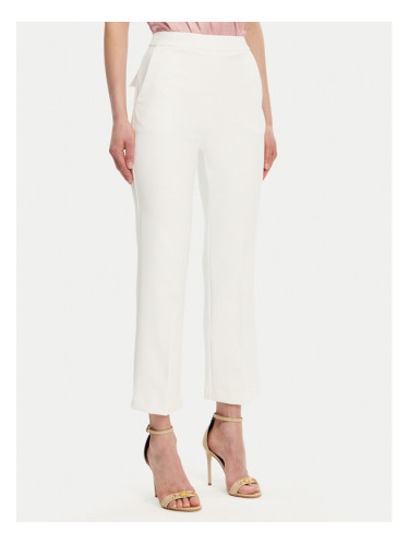 Elisabetta Franchi Текстилни панталони PA-089-51E2-V290 Бял Regular Fit