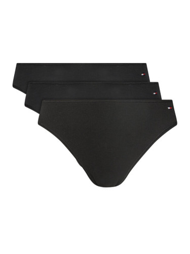 Tommy Hilfiger Комплект 3 чифта бикини бразилиана UW0UW05968 Черен