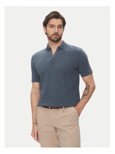 Marc O'Polo Тениска с яка и копчета 524 3021 53176 Син Regular Fit