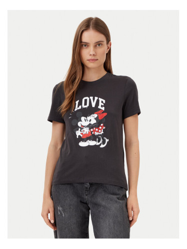 ONLY Тишърт Mickey 15317991 Черен Regular Fit