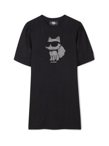 Karl Lagerfeld Kids Ежедневна рокля Z30458 D Черен Regular Fit