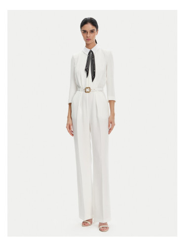 Elisabetta Franchi Гащеризон TU-047-52E2 Бял Regular Fit