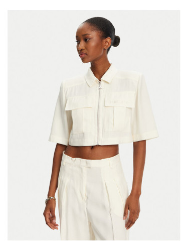 Patrizia Pepe Риза 2C1590 A573 W146 Екрю Regular Fit