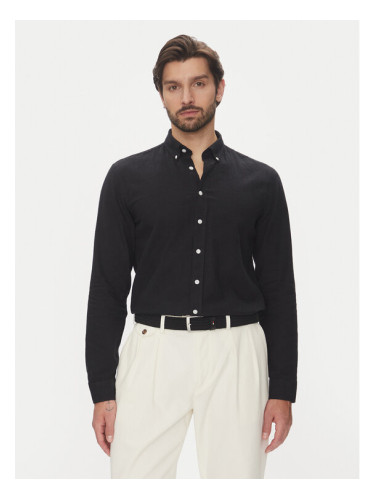 Lindbergh Риза 30-203344B Черен Relaxed Fit