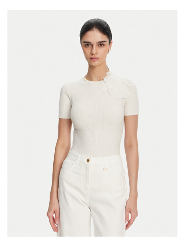 Elisabetta Franchi Пуловер MK-55B-51E2 Бял Slim Fit