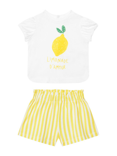 Original Marines Комплект тишърт и панталонки DFP7037BF Жълт Regular Fit