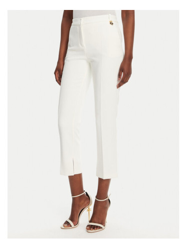 Elisabetta Franchi Чино панталони PA-098-52E2-V320 Бял Regular Fit