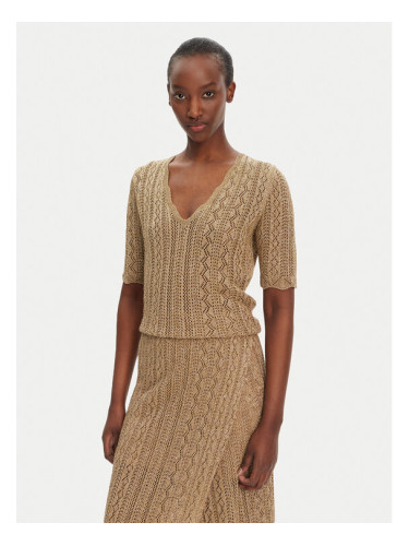 TWINSET Пуловер 251TT3194 Бежов Slim Fit