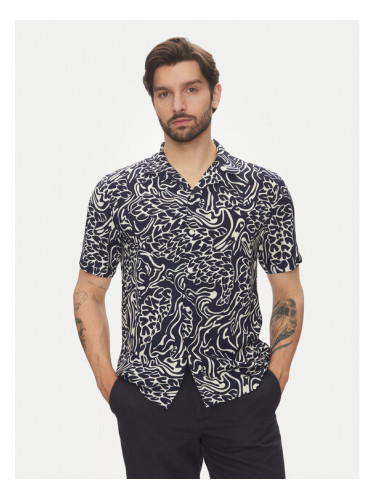 Lindbergh Риза 30-203717 Тъмносин Relaxed Fit