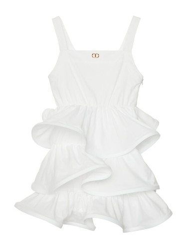 TWINSET Елегантна рокля 251GJ2428 Бял Regular Fit