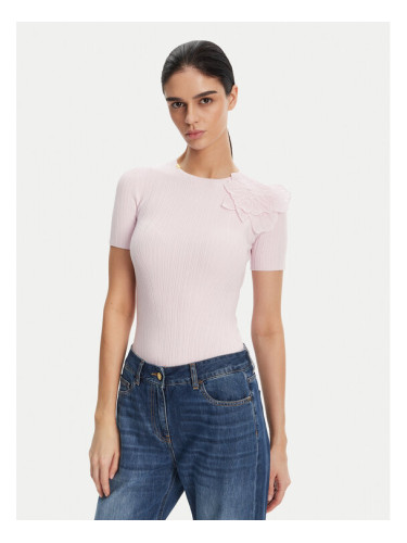 Elisabetta Franchi Пуловер MK-55B-51E2 Виолетов Slim Fit