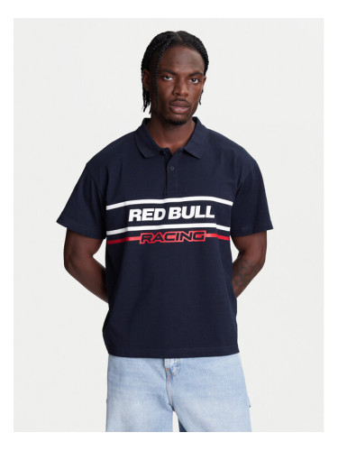 Pepe Jeans Тениска с яка и копчета Red Bull Racing Moto Panel RM540017 Тъмносин Regular Fit