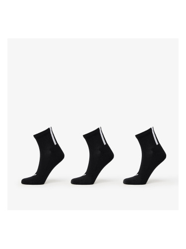 Чорапи adidas Quarter 3 Back Stripes Socks 3-Pack Black/ White L