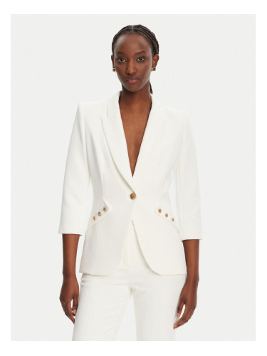 Elisabetta Franchi Сако GI-164-52E2-V640 Бял Regular Fit