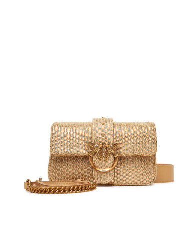 PINKO Дамска чанта Love One Mini Slouchy Fl PE 25 PLTT 104340 A2CE Златист
