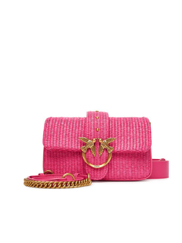 PINKO Дамска чанта Love One Mini Slouchy Fl PE 25 PLTT 104340 A2CF Розов