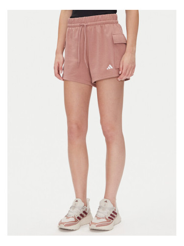 adidas Спортни шорти Essentials Small Logo JC5703 Розов Loose Fit