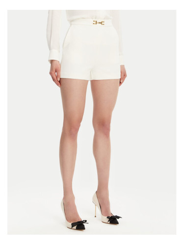 Elisabetta Franchi Шорти от плат SH-007-51E2-V240 Бял Regular Fit