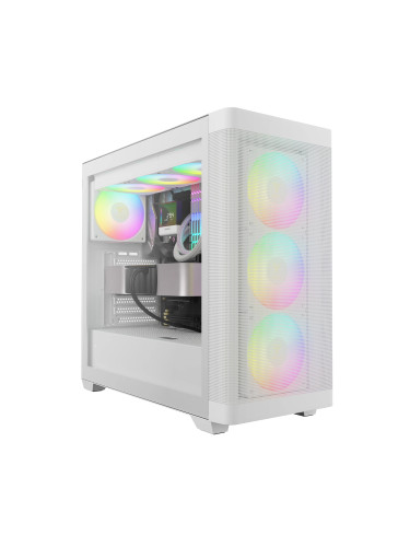 Gamdias кутия Case E-ATX - ATHENA M3 White - USB-C, 4 x 120 mm A-RGB, Mesh, Tempered Glass