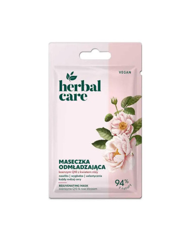 Подмладяваща маска за лице с коензим Q10 и розов цвят Farmona HERBAL CARE