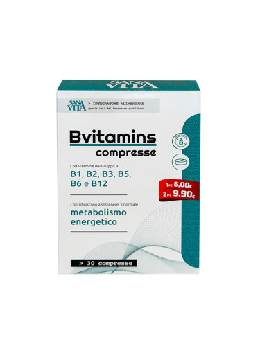 Витамини В-Комплекс SanaVita, 30 таблетки