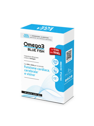Мозъчна и сърдечна функция - Омега-3 Рибено масло, 500 mg (EPA 175 mg/ DHA/ 125 mg), 60 софтгел капс