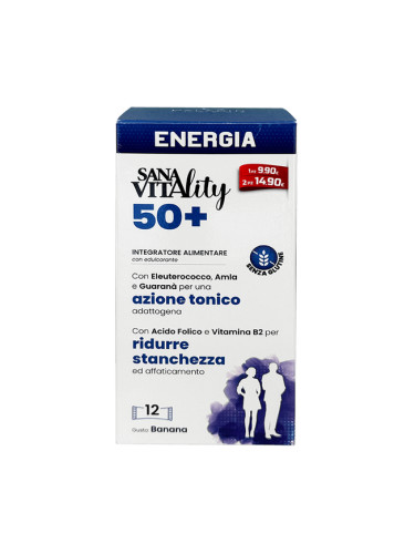 Жизненост и енергия 50+ SanaVitality, 12 сашета с течност х 10 ml