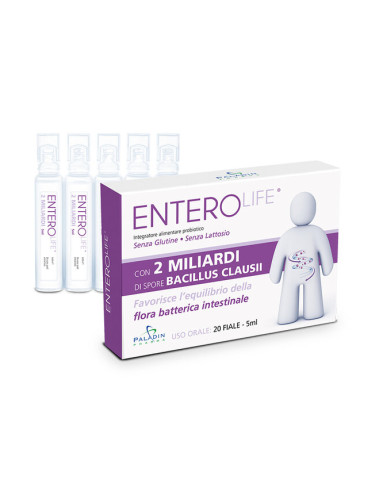 Пробиотик EnteroLife®, 2 млрд. активни пробиотици, 20 флакона х 5 ml