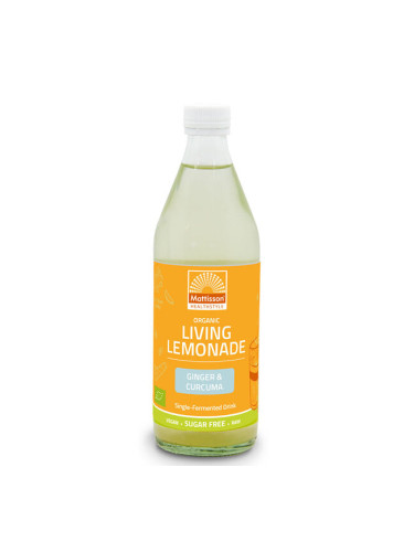 Жива лимонада с джинджифил и куркума БИО 500 ml