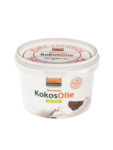 Кокосово масло (дезодорирано) БИО 500 ml | Mattisson Healthstyle
