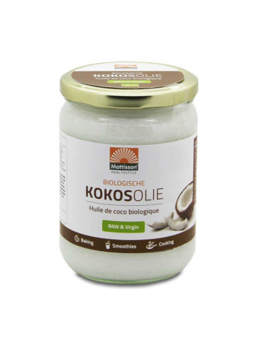 Кокосово масло (сурово, студено пресовано), БИО 500 ml | Mattisson Healthstyle