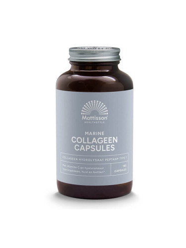 Колаген (рибен, тип 1) с витамин С и хиалуронова киселина 180 капсули | Mattisson Healthstyle