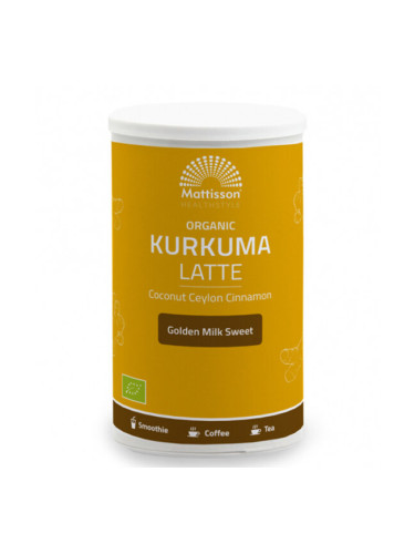 Лате Куркума с Кокос и Цейлонска канела, БИО 175 g | Mattisson Healthstyle