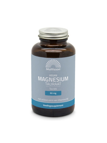 Грижа за мускулите и сърцето - Магнезий (таурат), 120 капсули Mattisson Healthstyle