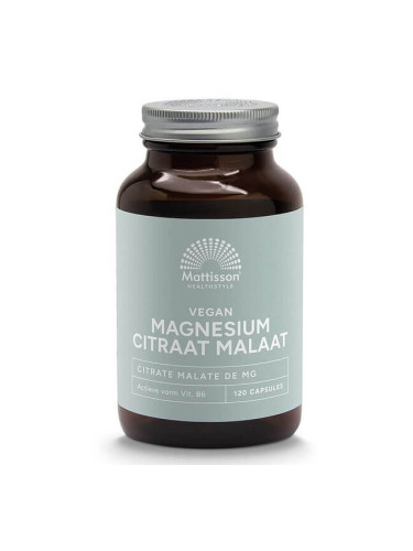 Магнезий (цитрат, малат) 120 капсули | Mattisson Healthstyle