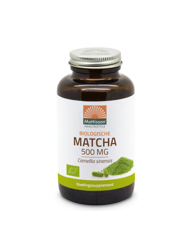Матча 500 mg 90 капсули, БИО | Mattisson Healthstyle