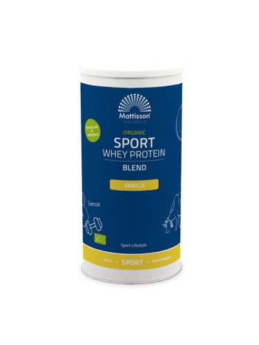 Протеин органик (суроватъчен) Sport 450 g прах, с вкус на ванилия | Mattisson Healthstyle