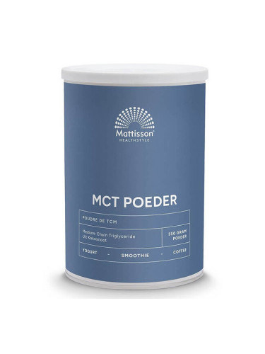 Средноверижни триглицериди на прах – Чист кокос 330 g | Mattisson Healthstyle
