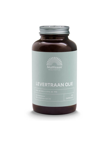 Зрение и имунитет - Черен дроб от треска (масло), 120 капсули Mattisson Healthstyle