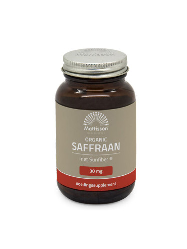Мозъчна функция - Шафран Organic - Sunfiber, 30 mg x 60 капсули Mattisson Healthstyle