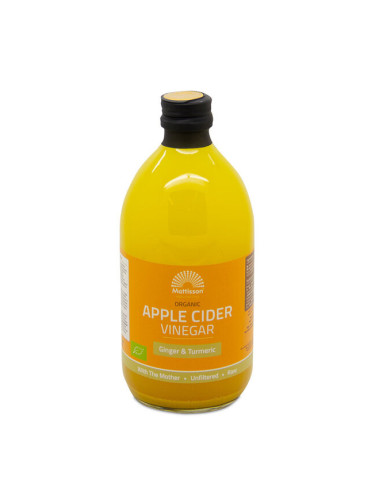 Ябълков оцет с джинджифил и куркума (Organic), 500 ml Mattisson Healthstyle