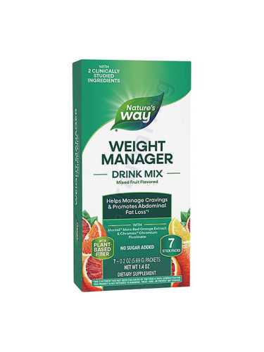 УЕЙТ МЕНИДЖЪР ДРИНК МИКС С ПЛОДОВ ВКУС саше * 7 NATURE'S WAY