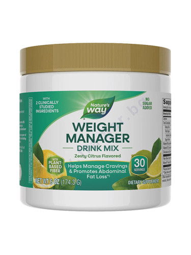 УЕЙТ МЕНИДЖЪР ДРИНК МИКС С ВКУС НА ЦИТРУСОВИ ПЛОДОВЕ прах 174.3 г NATURE'S WAY