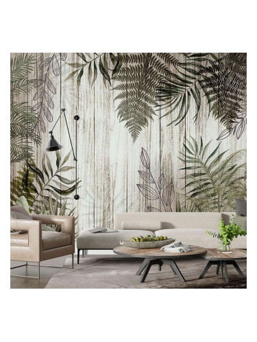 Фототапет Ботаническа Симфония – Натурален Декор с Растителни Мотиви