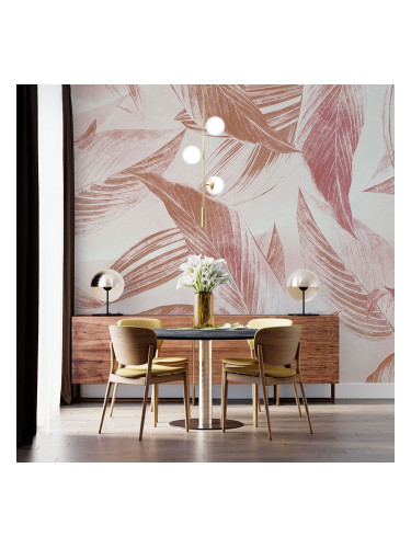 Фототапет Коралова Хармония – Елегантни Тропически Листа