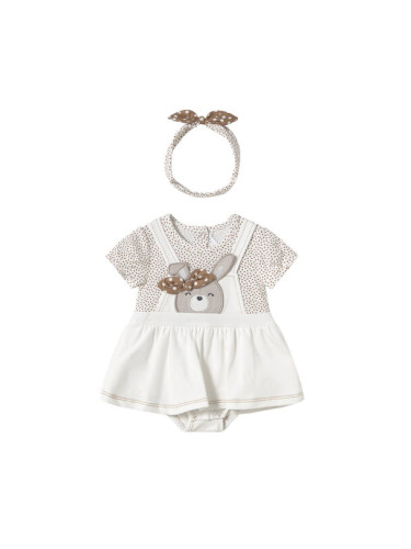 Mayoral Ежедневна рокля 1658 Бял Regular Fit