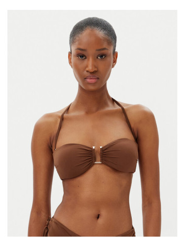 Max Mara Beachwear Горнище на бански Amelia 2516821199 Кафяв