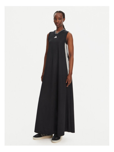 adidas Ежедневна рокля Tiro Cut 3-Stripes Soft Mesh JG4118 Черен Regular Fit