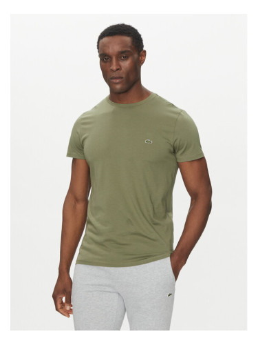 Lacoste Тишърт TH6709 Зелен Regular Fit