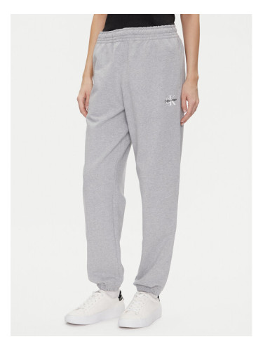 Calvin Klein Jeans Долнище анцуг Monologo LV047B235G Сив Regular Fit